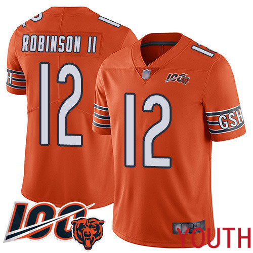 Chicago Bears Limited Orange Youth Allen Robinson Alternate Jersey NFL Football #12 100th Season->youth nfl jersey->Youth Jersey